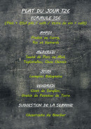 Menu Le Lingot d'Orge - Exemple de menu du jour