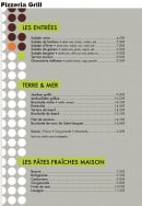Menu Crispiz - Les entrées et les pâtes