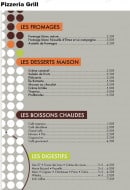 Menu Crispiz - Les fromages,desserts maison et boissons chaudes
