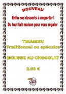 Menu La P'tite Bouffe - Les desserts à emporter