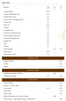 Carte et menu de Auberge de la Tour à Amberieux en Dombes — Les boissons, les beaujolais en AOC...