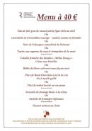 Carte et menu de Auberge des Bichonnieres à Amberieux en Dombes — Le menu à 40€