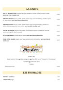 Menu La Casa della Pizza - La carte et fromage