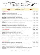 Menu La Casa della Pizza - Les pizzas