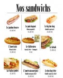 Menu le petit fournil - Les sandwiches 