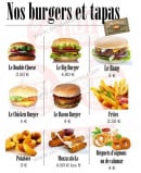 Menu le petit fournil - Les burgers, et tapas 
