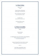 Menu La Table du Gouverneur - Menu enfant et grenouilles