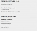 Menu L 'Atelier par K - Le formule et menu plasir 39€