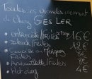 Menu Le snack du lac - exemple de menu