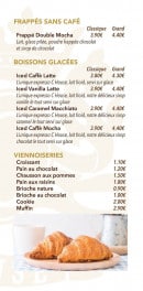 Menu C House - Frappés sans café, boissons glacées et viennoiseries