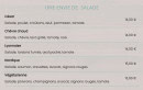 Carte et menu de Au P'tit Saint Jean à Saint Jean le Vieux — Les salades