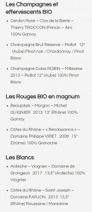 Menu Café de Campagne - Les champagnes, effervescents... 