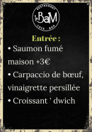 Menu La Boite à Mousse - Les entrées