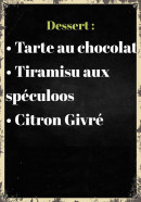 Menu La Boite à Mousse - Les desserts