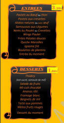 Menu Sama Keur Yaay - Les entrées et desserts