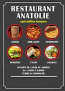 Menu Restaurant Anatolie - Carte et menu Restaurant Anatolie, Saint Quentin