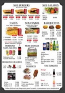 Menu Restaurant Anatolie - Les burgers, desserts, ...