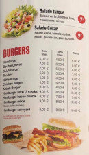 Menu Slla Grill Kebab - Les salades et burgers