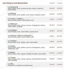 Carte et menu de Le Kiosque à Pizzas à Fere en Tardenois — Les pizzas gourmandes