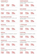 Carte et menu de Pizza Wino à Fere en Tardenois — Les pizzas