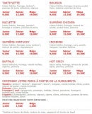 Carte et menu de Pizza Wino à Fere en Tardenois — Les autres pizzas