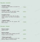 Menu Anavaganam - Les plats crevettes et poissons