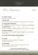 Menu Château de Courcelles - Menu dégustation à 165€ 