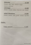 Carte et menu de Estaminet Tio't Nes't à Nouvion et Catillon — Les salades suite