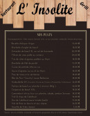 Carte et menu de L'insolite à Chauny — Les plats