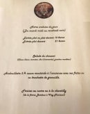 Carte et menu de Auberge Saint-Jean à Villequier Aumont — Un exemple de menu du jour