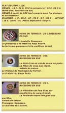 Menu La Ferme Auberge du Vieux Puits - Le plat du jour et les menus