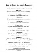 Menu L'Orée du Bois - Les crêpes desserts glacée