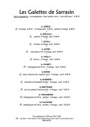 Menu L'Orée du Bois - Les galettes de sarrasin 