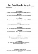 Menu L'Orée du Bois - Les galettes de sarrasin suite