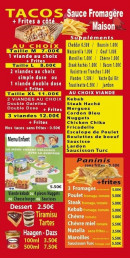 Menu Grill Anatolie - Personnaliser tacos, les paninis et desserts