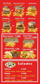 Menu Grill Anatolie - Les burgers, kebabs et salades