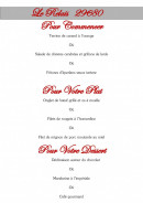 Menu Au Relais de Champagne - Menu 29,80€