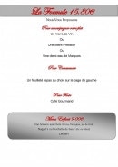 Menu Au Relais de Champagne - Formule 15,80€