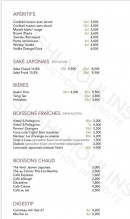 Menu Sushi Moulins - Les boissons