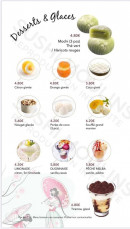 Menu Sushi Moulins - Les desserts et glaces