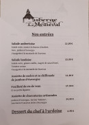 Menu Le Médiéval - La carte