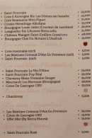 Menu Le p'tit montmartre - Les vins