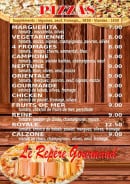 Menu Le Repère Gourmand - Les pizzas