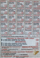 Menu Pizzeria de la Toque - les pizzas