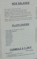 Menu Crêperie du Soubeyran - Les salades, plats, ...