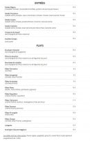 Menu Le Complexe - Les entrées et les plats