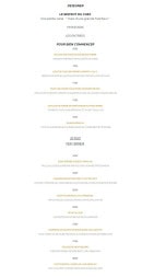 Menu Pierre Grein - Le bistrot