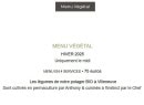 Menu Pierre Grein - Menu végétal