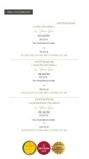 Menu Pierre Grein - Menu carte blanche