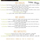 Menu L'Entracte - La carte